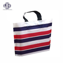 Flexi pe plastic shopping bags with loop handle with printing